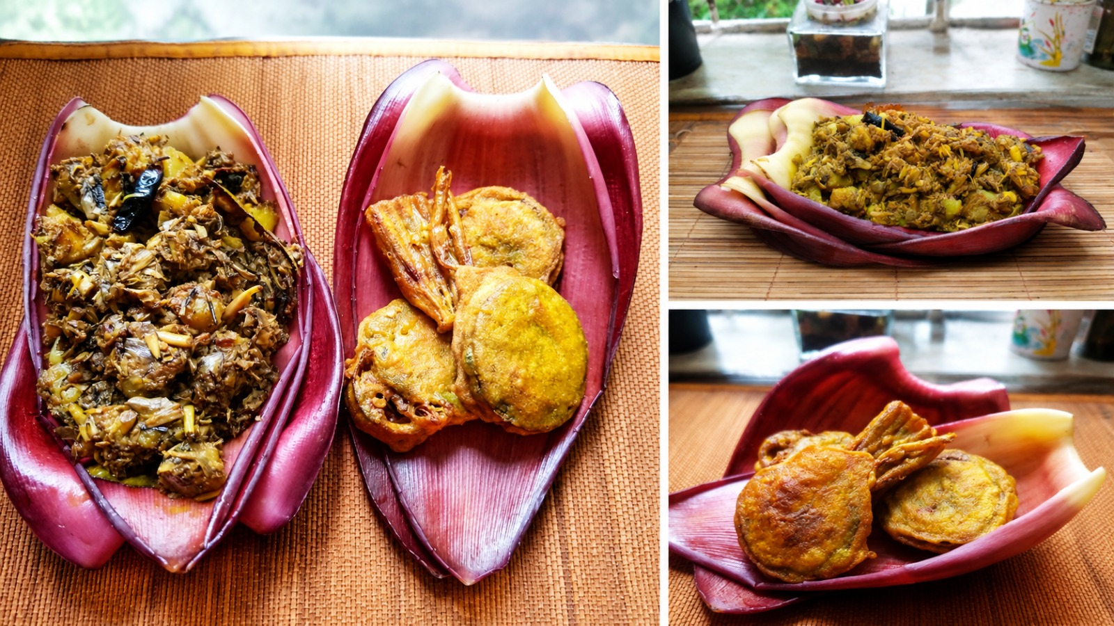 কলার মোচার ঘন্ট ও বড়া