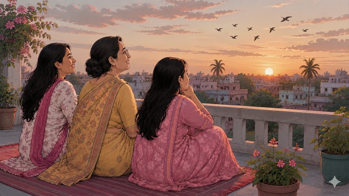 নেটহীন দিন: আকাশের লালচে আভা মন ছুঁয়ে গেল 