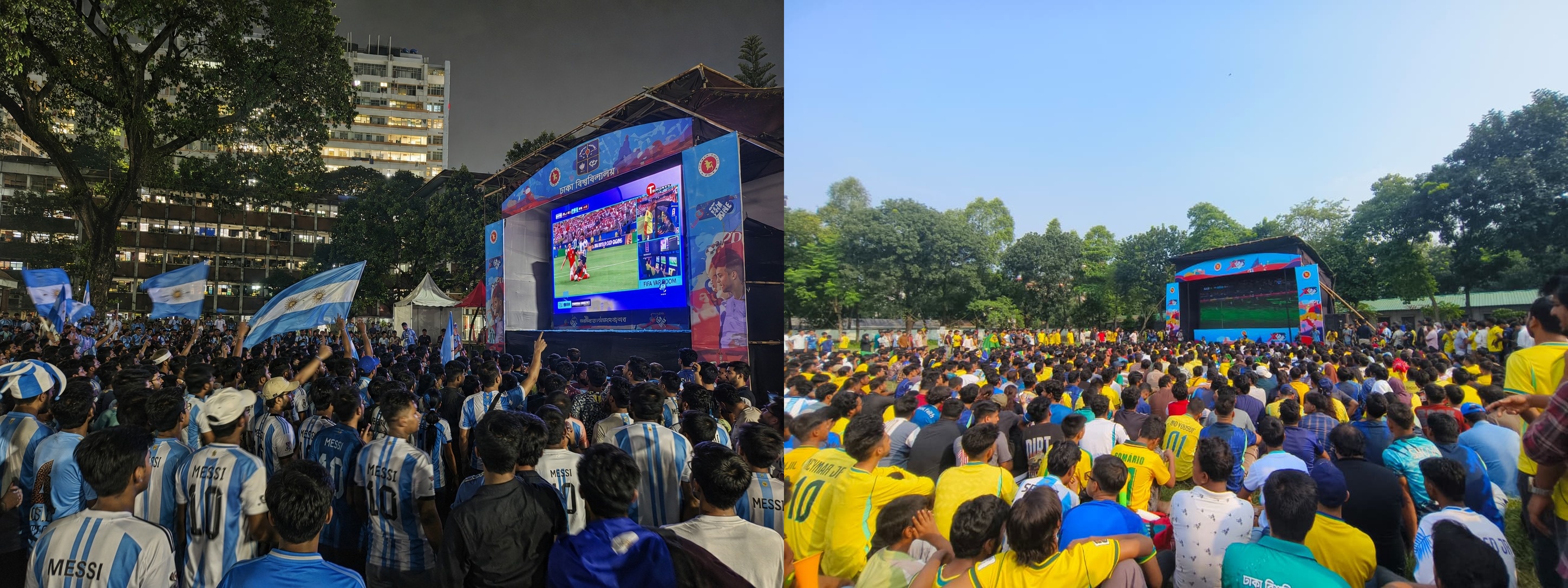ক্যাম্পাসের বুকে এক টুকরো ফুটবল স্বর্গ: ঢাকা বিশ্ববিদ্যালয়ের বিশ্বকাপ উন্মাদনা 
