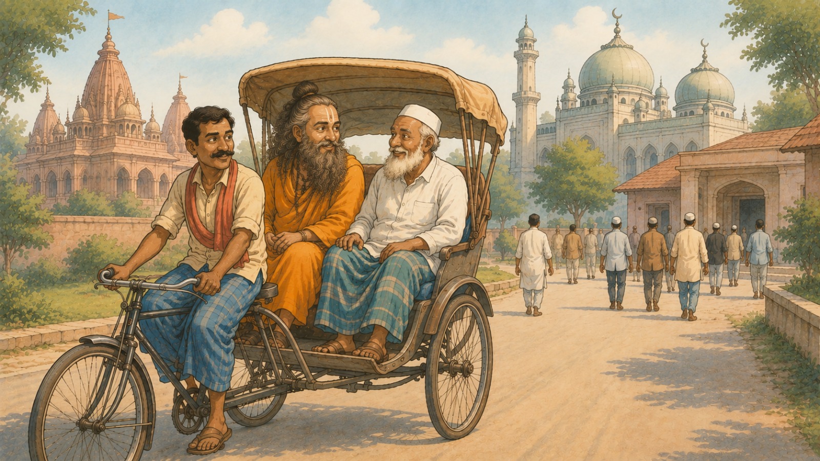 অযোধ্যায় হাসিম চাচা আর রামচন্দ্র: এক রিকশায় বাদী-বিবাদী 