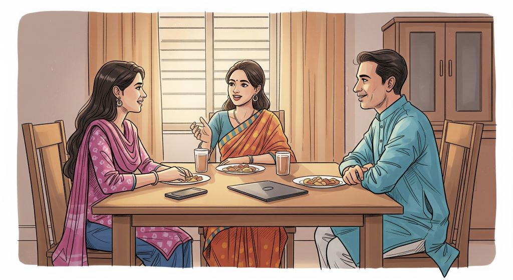 বাবা-মায়ের সঙ্গে অনেকক্ষন কথা বললাম